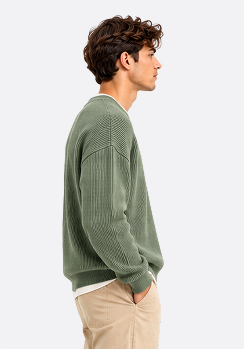 Ribbed Essential Pullover